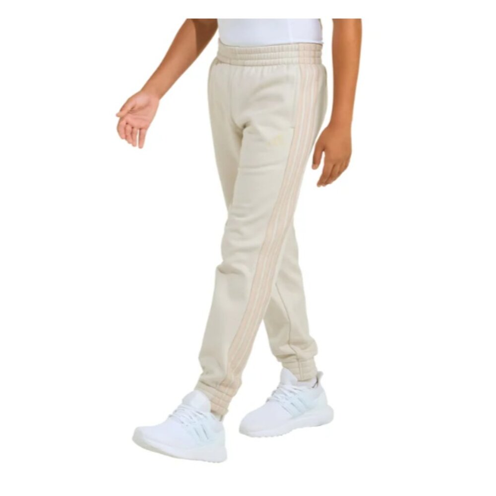 Adidas youth jogger pants fleece lined Beige L(14/16)